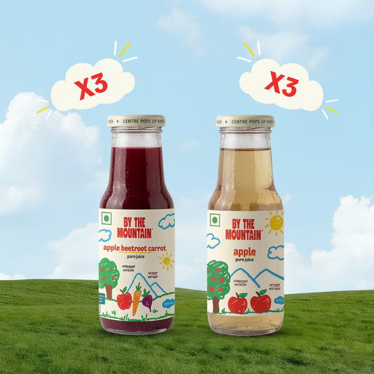 Detox Pack 6 bottles — 3 Apple Beetroot Carrot + 3 Pure Apple