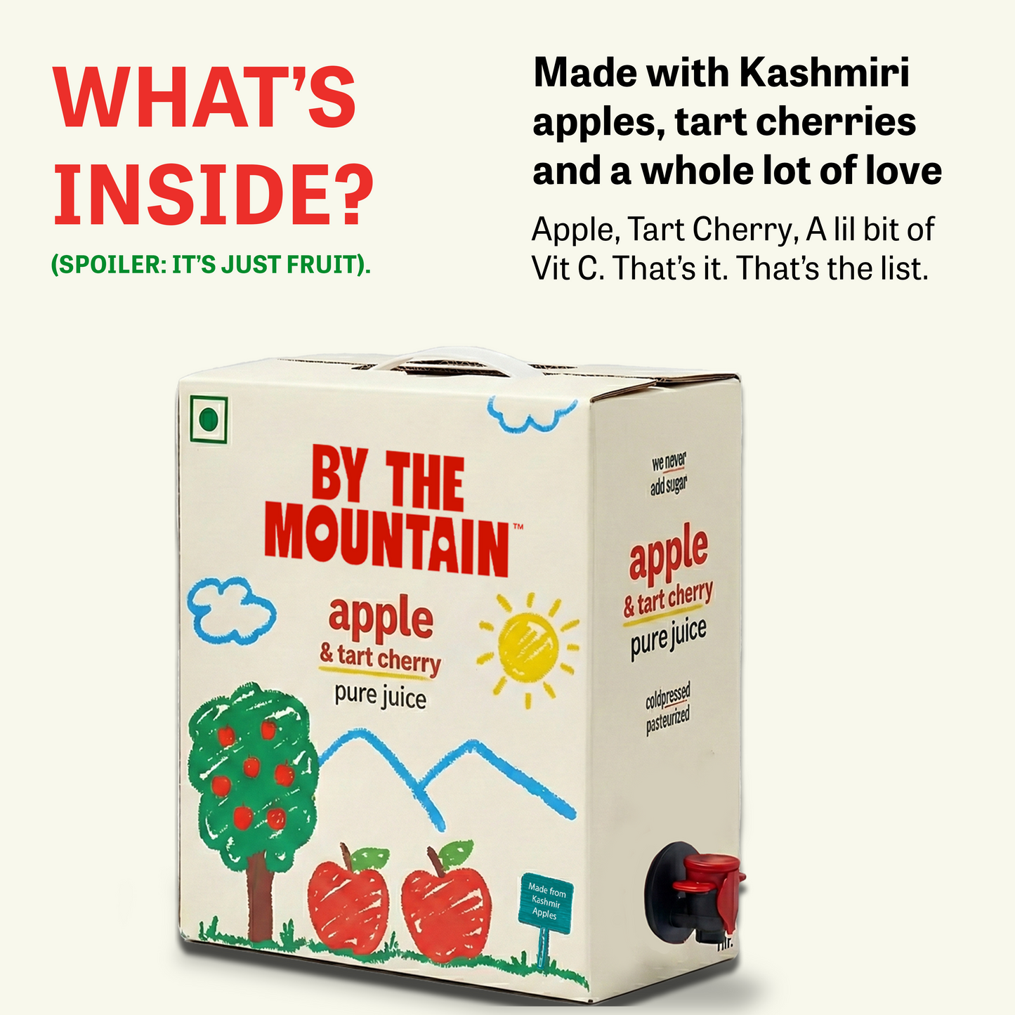 Pure Apple & Tart Cherry Juice Bag in Box